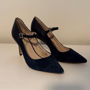Louise et Cie Dark Blue Textured Heels